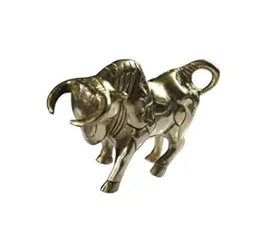 Delhi Traderss Brass Fighting Bull Front Fender Decorative for All Bikes