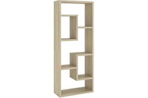 vidaXL Estantería Pared Repisa Flotante Balda Estante Salón Sala de Estar Estudio Exhibición Decoración Contrachapada Color Roble Sonoma 36x16x90 cm