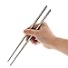 Produktbild Shsyue® 1 Pair Camping Stäbchen/Reusable Chopsticks/Essstäbchen, Hergestellt aus Titan/Hygienisch und Extrem Haltbar.18.5/23cm (230mm)