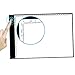 Produktbild A4 Light Box Tracker, Mit Scale, Ultradünne USB-Tragbare Dimmbare Helligkeit LED-Handwerk Tracking Lampe Pad, Light Box Zeichnung Skizze Animation X-Ray,Thirdgeardimming