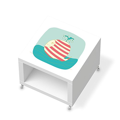 Klebefolie Sticker Aufkleber für IKEA Lack Beistelltisch mit Rollen | Möbel umgestalten Dekor-Folie Möbel-Folie | kreativ einrichten Schlafzimmer-Möbel Gestaltungsideen | Design Motiv Funny Wale Klebefolie Sticker Aufkleber für IKEA Lack Beistelltisch mit Rollen | Möbel umgestalten Dekor-Folie Möbel-Folie | kreativ einrichten Schlafzimmer-Möbel Gestaltungsideen | Design Motiv Funny Wale