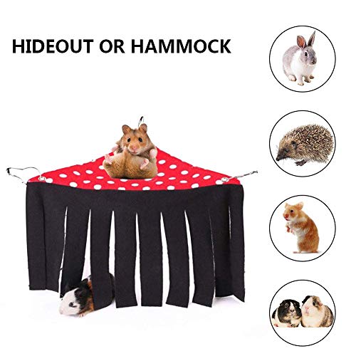Applyvt Pet Tent Hideout Hideaway Hammock Tassel Corner Nest Hanging Bed For Hedgehog Guinea Pig Hamster