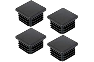 DECARETA 20PCS Square Plastic Plugs Square Ribbed Tube Anti-Slip Mat Square Tube Caps Square Tube Plug Plastic Square Inner Plugs Insert Plugs Pipe for Chairs Desks Tables Beds (40 * 40mm)