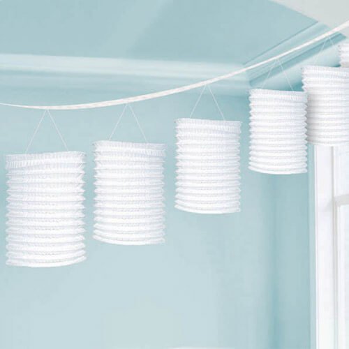 Bunte Papier Dekolaternen-Girlanden 3,6 m – Tolle Party Dekoration Accessoires - 3