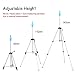 Anself Adjustable Wig Tripod Stand Hairdressing Training Tripod Wig Head Holder with Carry Bag