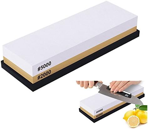 2000/5000 Grit Dual-sided Knife Sharpening Stone with Whetstone Holder Master Class Combination Corundum Whetstones