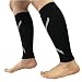 Produktbild Fletion Unisex Herren Damen Kompressions Wadenbandage Wadenschutz Sleeve Unterstützung Strümpfe für Yoga Basketball,Laufen,Marathon,im Freien Radfahren mit Licht Streifen EINWEG Verpackung