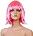Produktbild Women's Sexy kurz Bob Bubikopf, Kurzhaarfrisur/Bopp, ideal für Cosplay Damen Kostüm Perücke Motiv Haloween, Ereignis und Surprise Party ", Neon-Pink