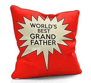 DreamVio Mirco Fabric Filled Cushion for World's Best Dad,Pyare Papa,Gifts for Daddy,Grandpa on Birthday's & Father's Day Color : Red Size : 12 x 12 inch Design 120