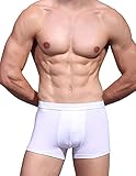 HOEREV Men's Bamboo Fibre Boxer Shorts Trunks Underwear, Pack of 3
