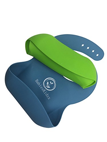 Baby-Lätzchen super weichen Silikon Baby-Lätzchen für Baby feeding.Premium Baby-Lätzchen für Ihre hübschen kids.Easy zu reinigen Baby-Lätzchen in 2 Pack Green / Blue.Order jetzt - 7