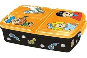 Euromic Pippi Langstrumpf Multi Fach Brotdose - Ingrid Vang Nyman illustriert, sicher versiegelt, sicher für Lebensmittel, 18x6x13,5cm, 149g