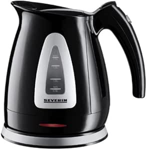 Severin WK 3314 Wasserkocher, schwarz-silber / 1,7 Liter Inhalt / 3000 W