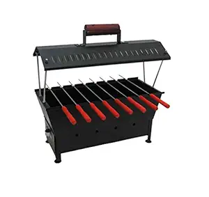 Fabrilla Hut Shaped Compact Charcoal Barbeque Grill Set (Black)