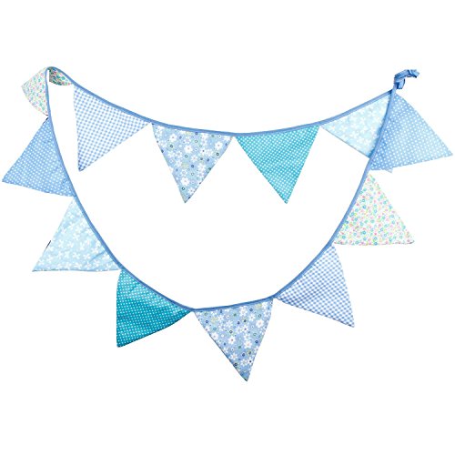 Bunte Stoffgirlande, mit Wimpeln, für Party/ Geburtstag/ Hochzeit/ Jahrestag/ Baby-Party