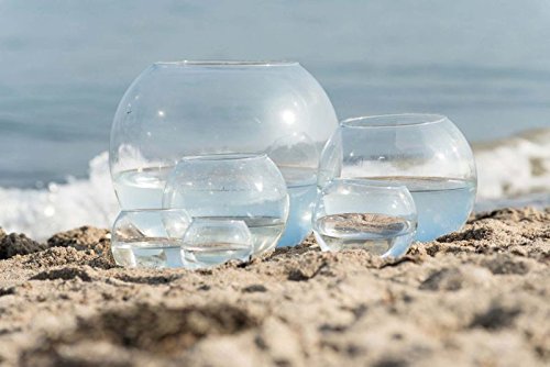 12 x Glas in Kugelform H 8 cm – Vase – Windlicht – Dekoglas – Rundvase Kugelvase - 3