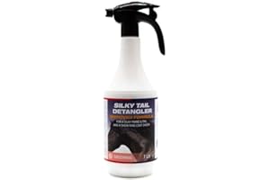 EQUINE AMERICA UK Equine America Silky Tail Horse Mane and Tail Detangler Spray 1000ml. Easy Combing Main And Tails Spritz For Horses And Ponies. Dust And Dirt Repellent Spray For A Show Ring Sheen. Improved Formula
