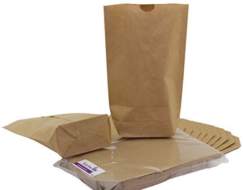 25 / 50 / 100 Papier Beutel mit Boden - 16,5 x 26 cm - aus Kraftpapier für Geschenktüten, Gastgeschenke, Mitgebsel, DIY Adventskalender, Kreuzbodenbeutel zum Basteln uvm. - TOP QUALITÄT aus Deutschland von KuschelICH (25 Stk.)