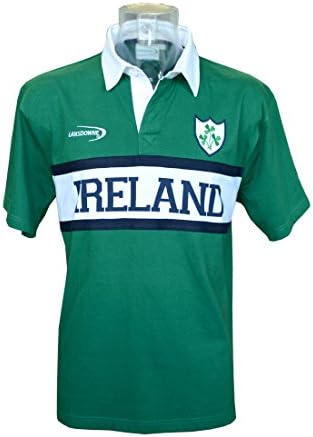 New Green Ireland Panel S/S Rugby Shirt (Small)