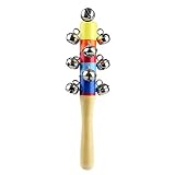 Tera® Holzrassel, Rassel mit Stab Musik Instrument für Kleinkinder und Babys - 3