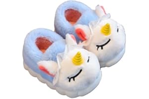 OrJana Pantofole Unicorno invernali. Suola Flessibile e Antiscivolo in EVA. Plantare Memory Anatomico