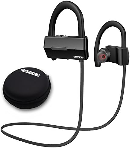 ZarkkA Bluetooth Wireless Headphone, Sport Sweatproof Earbuds with HD Stereo &amp; Noise Reduction for Gym Running Jogging(Carrying Case)