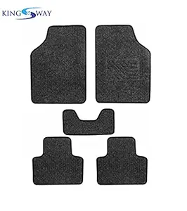 Kingsway Carpet Floor Mats for Ford Fiesta (Old Model) (Black Color, Set of 5)