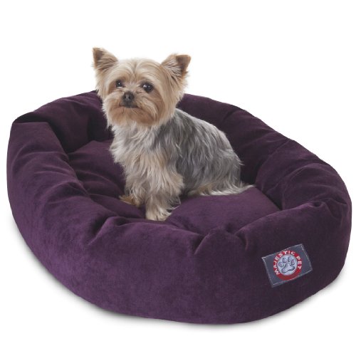 24-inch-Aubergine-Villa-Collection-Micro-Velvet-Bagel-Dog-Bed-By-Majestic-Pet-Products