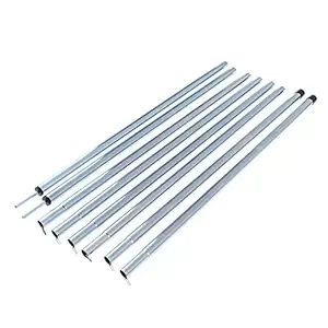 Street27 2Pcs 4 Section Tarp Shelter Canopy Tent Awning Support Rod Porch Iron Pole