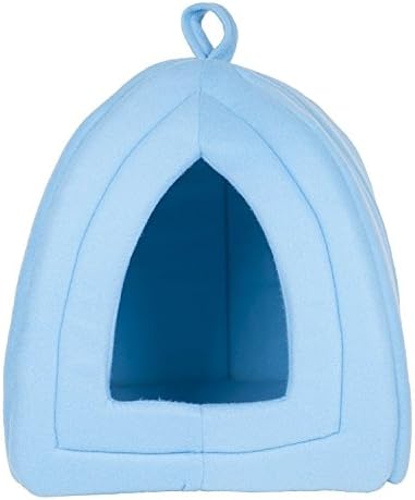 Pomeranian Golden Retriever Yurts _ Cat Wo Dog House Teddy Pomeranian Golden Retriever Yurts Puppy House Small Dog Pet Nest Supplies,Blue,33X33X42Cm