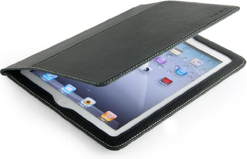 StilGut Executive Case Tasche aus feinstem Leder für das neue Apple iPad (3. und 4. Generation) in Schwarz - 3