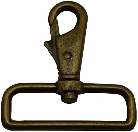 Ruihai Bronze 2" Inside Diameter D Ring Shrimp Head Buckle Lobster Clasps Swivel Snap Hooks Pack of 4