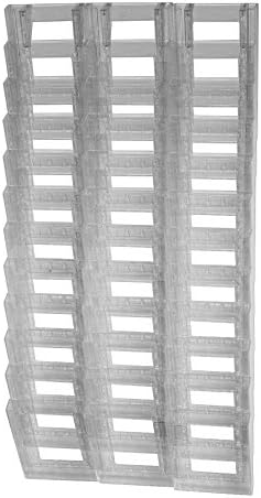 ClipLock A5 Wall Mounted Leaflet Display with 36 Pockets - Clear