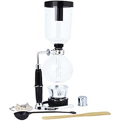 Cadmus Siphon Cafetière Noire Capacité 5 Tasses SI-SCM11