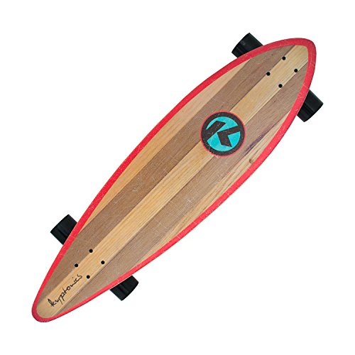 Kryptonics Longboard Through Skateboard completo con cuscinetti a sfera ABEC 5, Skateboarding, Longboard 37 Zoll Drop-Through Skateboarding Skaten Outdoor Board-Kaiula, Kaiula