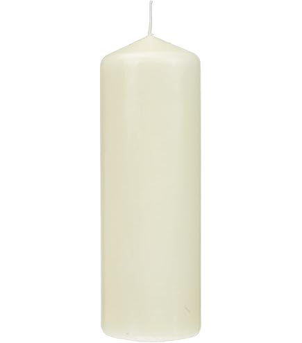 Candele A Pilastro Bolsius - Set 8 Pezzi, Avorio, 43 Ore, Cera Vegetale, Non Profumate - Foto 7