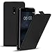 Produktbild Conie Flip Hülle kompatibel mit Nokia 8, PU Ledertasche in Schwarz klappbare Handyhülle innen weich gefüttert