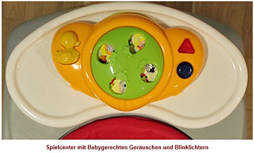 Gehfrei Lauflernhilfe Laufhilfe Gehhilfe Spielcenter SILIKON-Rollen **TREPPEN FALLSCHUTZ** Stufenlose Sitzhöhenverstellung (Gehfrei 2in1) - 4