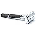Loyalmart Double Edge Smooth Safety Shaving Razor Long Handle (Butterfly Open Mechanism)