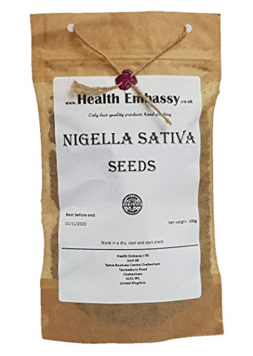 Semillas de Comino Negro (Nigella sativa) 100g/ Nigella Sativa Seeds 100g - Health Embassy