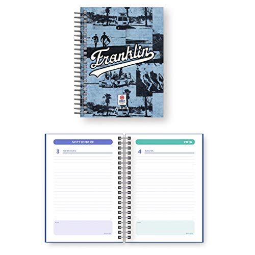 Download Agenda scolaire 18/19 Franklin Marshall Bleu 53718 1 D/P spirale senfort classeur