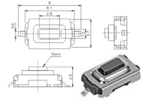 10 Stück SMD Subminiatur-Taster für Auto-FFB und Garagenfernbedienung RoHS (elpohl®)