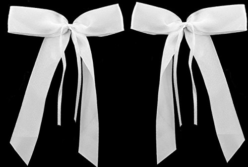 100 Antennenschleifen Weiß als Brautwagen Autoschmuck STAR-LINE® für Dekoration von Hochzeit, Brautwagen, Hochzeitsauto, Autoschleifen - 3