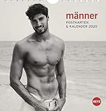 Männer Postkartenkalender. Postkartenkalender 2020. Monatskalendarium. Spiralbindung. Format 16 x 17 cm by 