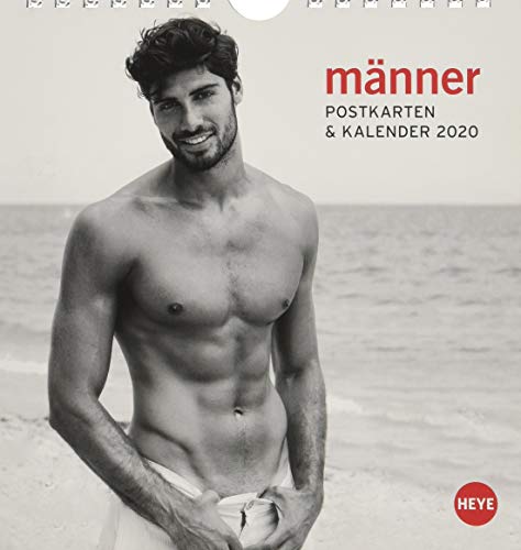 Männer Postkartenkalender. Postkartenkalender 2020. Monatskalendarium. Spiralbindung. Format 16 x 17 cm