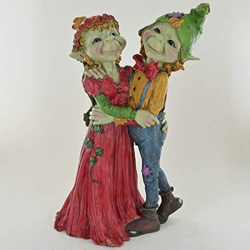 Prezents.com Pixie Couple de Mariage Ornement - Green Garden Home Decor - Fun Cadeau Insolite - Figurine - Anthony Fisher Boho Gypsy - Idéal pour Les Mariages