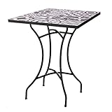  Mesa de jardín de Hierro y Mosaico Gris para terraza Garden - LOLAhome