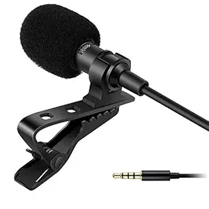 HUMBLE Dynamic Lapel Collar Mic Voice Recording Filter Microphone for Singing Youtube SmartPhones, Black