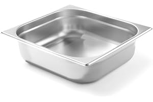 HENDI Contenitore Gastronorm, GN 2/3, resistenza termica -40 °C a 300 °C, compatibile con i forni a convezione, frigoriferi, bagno María, chafing dishes, 9L, 354x325x(H)100mm, acciaio inox