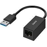 Hama USB Ethernet Adapter (Netzwerkadapter USB 3.0 für Gigabit Ethernet 10, 100, 1000 Mbps, USB LAN Adapter, USB-Stecker auf 